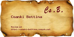 Csanki Bettina névjegykártya